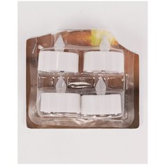 Свеча декоративная LED Star Trading T-Light, 066-01, белый, 4 см, 4 шт