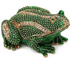 Шкатулка Лягушка S-3463-004 зеленый Ismat Decor