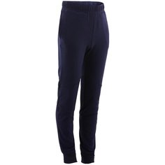 Брюки для джоггинга легкие зауженные хлопковые для детей темно-синие DOMYOS Х Decathlon Синий Графит/Синий Графит 151-160CM12-13A