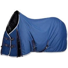 Попона денниковая для лошади и пони STABLE 300 FOUGANZA Х Decathlon Темно-Синий/Белоснежный 155