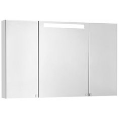 Зеркальный шкаф AQUATON Мадрид 120 1A113402MA010 1200x149x750 3 дверцы, подсветка, белый глянец Акватон
