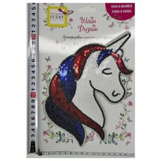 Стикеры для одежды "Lukky Fashion Шайн Дизайн", многоразовые, 1 штука (Единорог)