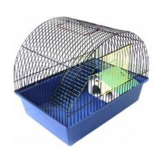 Вака 15346 Клетка д/грызунов полукруглая средняя с домиком 38,5*27,5*28см