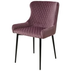 Стул сальери ( 1 штука ) мягкий, для кухни, для гостиной, велюр, цвет - сиреневый, на черном металлическом каркасе, со спинкой / #C10 / (М Сити) M-City