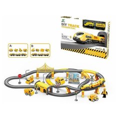 Железная дорога 1Toy InterCity Megapolis, "Новостройка", с аксессуарами, 90 деталей, в коробке (Т20836)