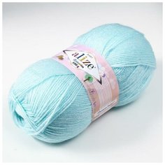 Пряжа ALIZE "Sekerim Bebe", 100% акрил, 320 м*100 г, 19 светло-зеленая