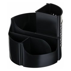 Подставка-органайзер STAFF Basic, 120х120х110 мм, 5 отделений, черная, 237949, 77