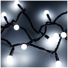 Светодиодная гирлянда ARD-Ball-Classic-D13-5000-Black-50LED White (230V, 3.5W), 1шт, ARdecoled, 025565