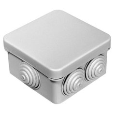 Коробка распределительная Промрукав (40-0200) для открытой установки 70х70х40 мм 6 вводов серая IP55 безгалогенная