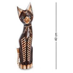 Статуэтка "Кошка" 40 см (албезия, о.Бали) 99-244, Decor and Gift