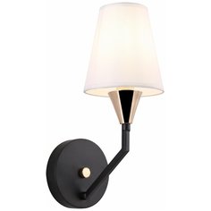 Настенный светильник FREYA Allegra FR5001WL-01B, E14, 40 Вт, кол-во ламп: 1 шт., цвет арматуры: черный, цвет плафона: белый