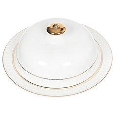 Коралл Блюдо для блинов Снежная королева 25.4 см белый