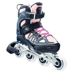 Коньки роликовые для фитнеса детские сине-коралловые FIT 5 Jr OXELO X Декатлон Decathlon