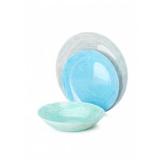 Столовый сервиз Luminarc Brush Mania, 6 персон, 18 предм., голубой/серый