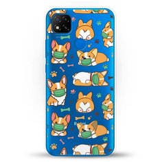 Силиконовый чехол Корги в масках на Xiaomi Redmi 9C Andy & Paul