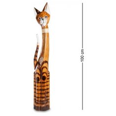 Статуэтка "Кошка" 100 см (албезия, о.Бали) 99-025, Decor and Gift