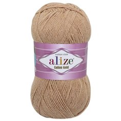 Пряжа Alize Cotton gold, 55 % хлопок, 45 % акрил, 100 г, 330 м, 5 шт., 262 бежевый