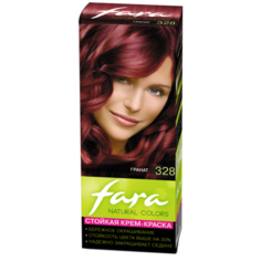 Fara Natural Colors стойкая крем-краска для волос, 328 гранат