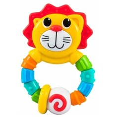 Прорезыватель-погремушка Infantino Львенок желтый/оранжевый/зеленый