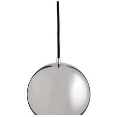 Лампа подвесная Ball, хром в глянце, черный шнур Frandsen