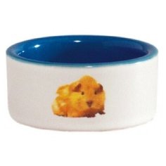 Beeztees 801630 Миска керамическая с изображением хомяка, голубая 120мл*7,5см