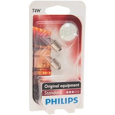 Автолампа T4W (BA9s) (блистер, 2шт) 24V PHILIPS /1/10