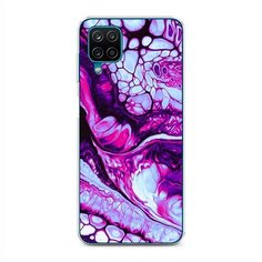 Силиконовый чехол "Розовый флюид арт" на Samsung Galaxy A12 / Самсунг Галакси А12 Case Place