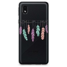 Силиконовый чехол "Гирлянда из перьев 2" на Samsung Galaxy A01 Core / Самсунг Галакси А01 Core Case Place
