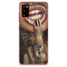 Силиконовый чехол "Девушка с татуировками" на Samsung Galaxy A41 / Самсунг Галакси А41 Case Place