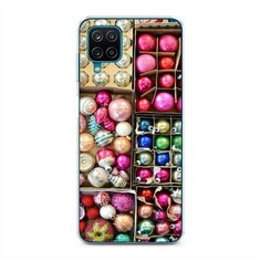 Силиконовый чехол "Елочные игрушки" на Samsung Galaxy A12 / Самсунг Галакси А12 Case Place
