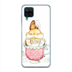 Силиконовый чехол "Заяц в кружке" на Samsung Galaxy A12 / Самсунг Галакси А12 Case Place