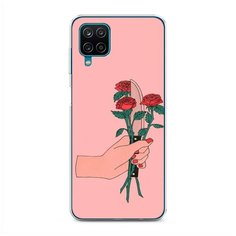 Силиконовый чехол "Розы и нож" на Samsung Galaxy A12 / Самсунг Галакси А12 Case Place