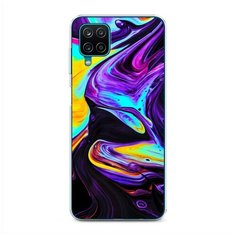 Силиконовый чехол "Фиолетовый флюид арт" на Samsung Galaxy A12 / Самсунг Галакси А12 Case Place