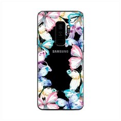 Силиконовый чехол "Рамка из бабочек" на Samsung Galaxy S9 + / Самсунг Галакси С9 Плюс Case Place