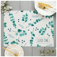 Салфетка на стол "Eucalyptus" ПВХ, 40х29 см 5387105 Доляна