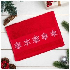 Полотенце махровое "Snowflakes" 30х60 см, 100% хлопок, 360гр/м2 6977338 Этель