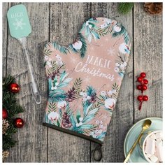 Набор подарочный "Magic Сhristmas" варежка-прихватка, лопатка силикон 7104532 Доляна