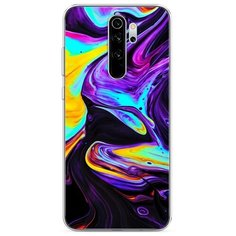 Силиконовый чехол "Фиолетовый флюид арт" на Xiaomi Redmi Note 8 Pro / Сяоми Редми Нот 8 Про Case Place