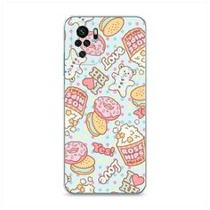 Силиконовый чехол "Сладости постер" на Xiaomi Redmi Note 10 / Сяоми Редми Нот 10 Case Place