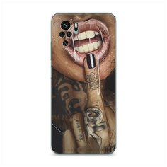 Силиконовый чехол "Девушка с татуировками" на Xiaomi Redmi Note 10 / Сяоми Редми Нот 10 Case Place