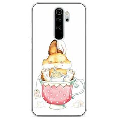 Силиконовый чехол "Заяц в кружке" на Xiaomi Redmi Note 8 Pro / Сяоми Редми Нот 8 Про Case Place