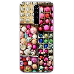 Силиконовый чехол "Елочные игрушки" на Xiaomi Redmi Note 8 Pro / Сяоми Редми Нот 8 Про Case Place