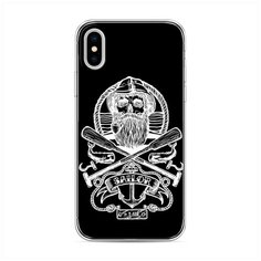 Силиконовый чехол "Тату моряк" на Apple iPhone XS (10S) / Айфон Икс Эс Case Place