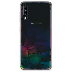 Силиконовый чехол "Цветы тату" на Samsung Galaxy A70 / Самсунг Галакси А70 Case Place