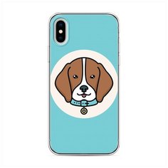 Силиконовый чехол "Собака в ошейнике" на Apple iPhone XS (10S) / Айфон Икс Эс Case Place