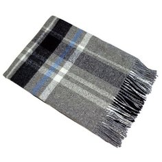 Плед Шанхай, 140х200см дым/антр/сер.гол/бел/т.син рап.1s шерсть 40%, ПАН 40%, хл 20% 5572883 Vladi