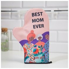 Варежка-прихватка "Доляна" Best MOM 24х32см,габардин, 35% х/л, 65% п/э, ватин 250г/м2 5450365