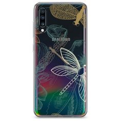 Силиконовый чехол "Тени стрекоз" на Samsung Galaxy A70 / Самсунг Галакси А70 Case Place