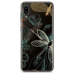 Силиконовый чехол "Тени стрекоз" на Samsung Galaxy A30 / Самсунг Галакси А30 Case Place