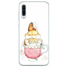 Силиконовый чехол "Заяц в кружке" на Samsung Galaxy A50 / Самсунг Галакси А50 Case Place